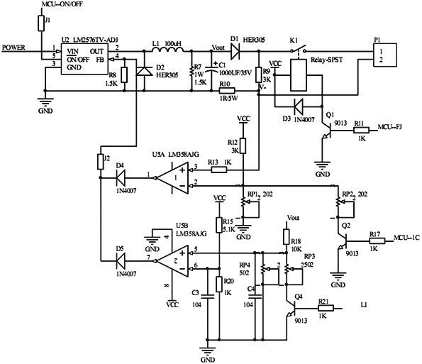 圖2 充電單元電路。