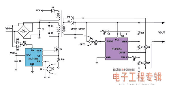 圖3:帶空載檢測功能的先進充電電路簡化電路圖