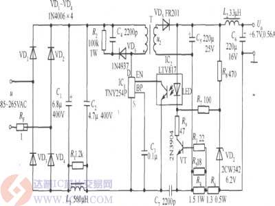 達普IC芯片交易網 www.ic72.com 手機電池恒流充電器電路圖