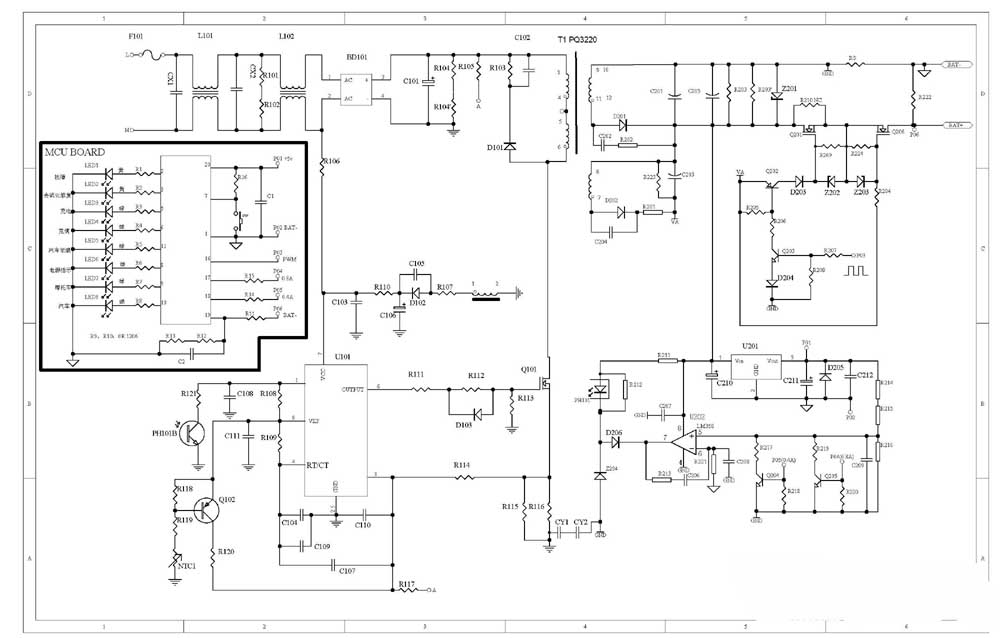 12V 9Ah~90Ah Lead-Acid(AGM, SLA, GEL) battery Charger circuit, with battery monitor meter function